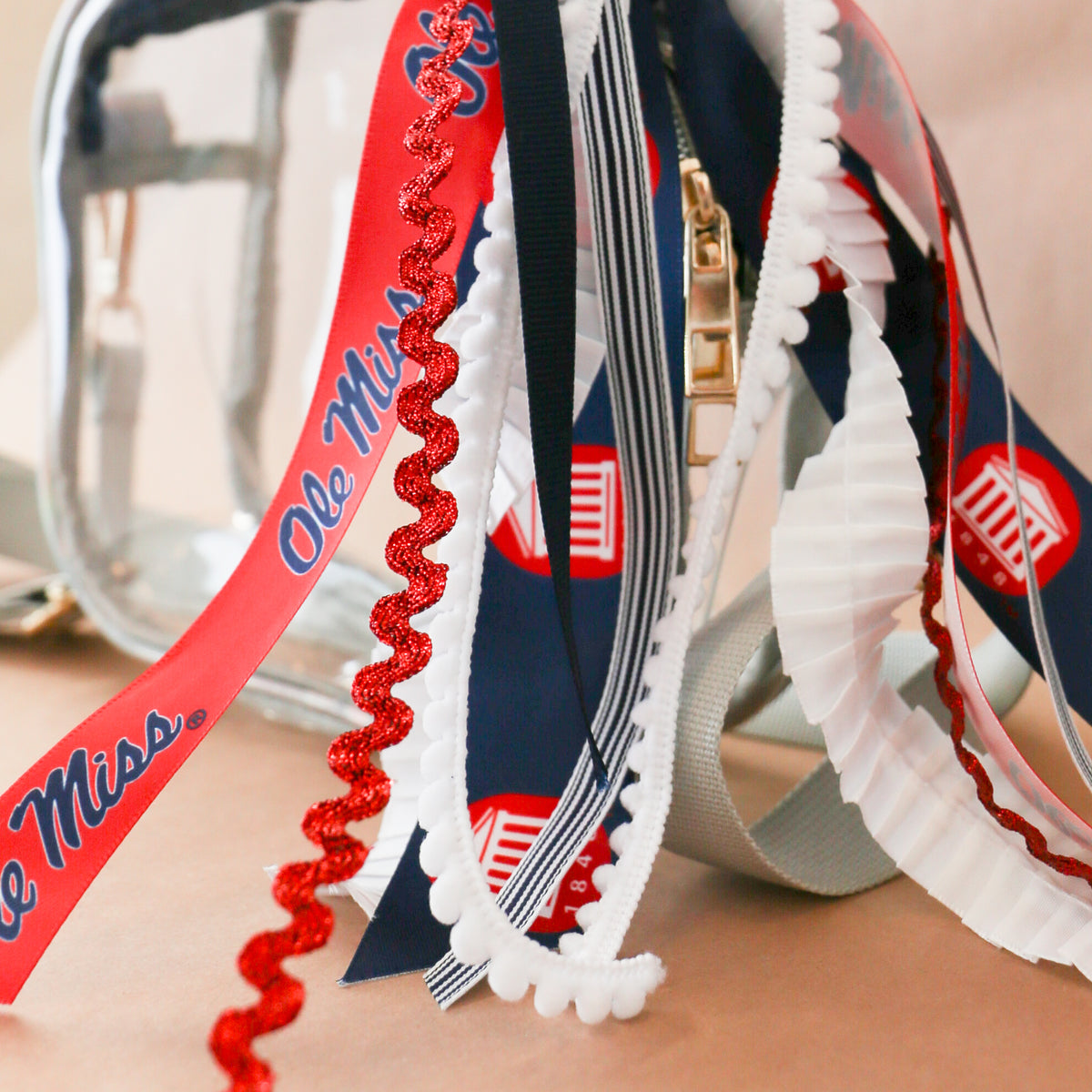 Ole Miss Game Day Ribbon Tassel