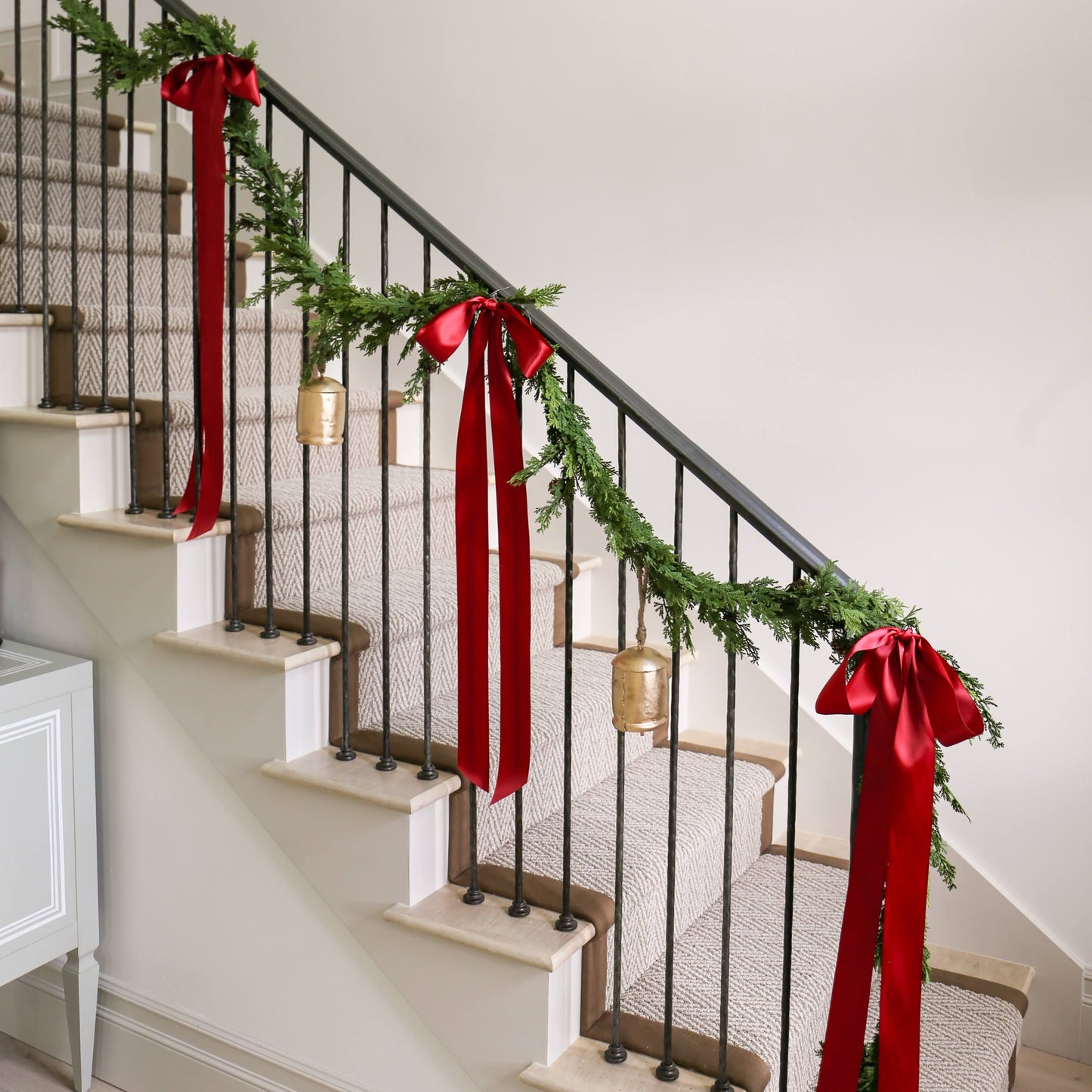 Cranberry Double Faced Satin BANISTER BOWS™ 