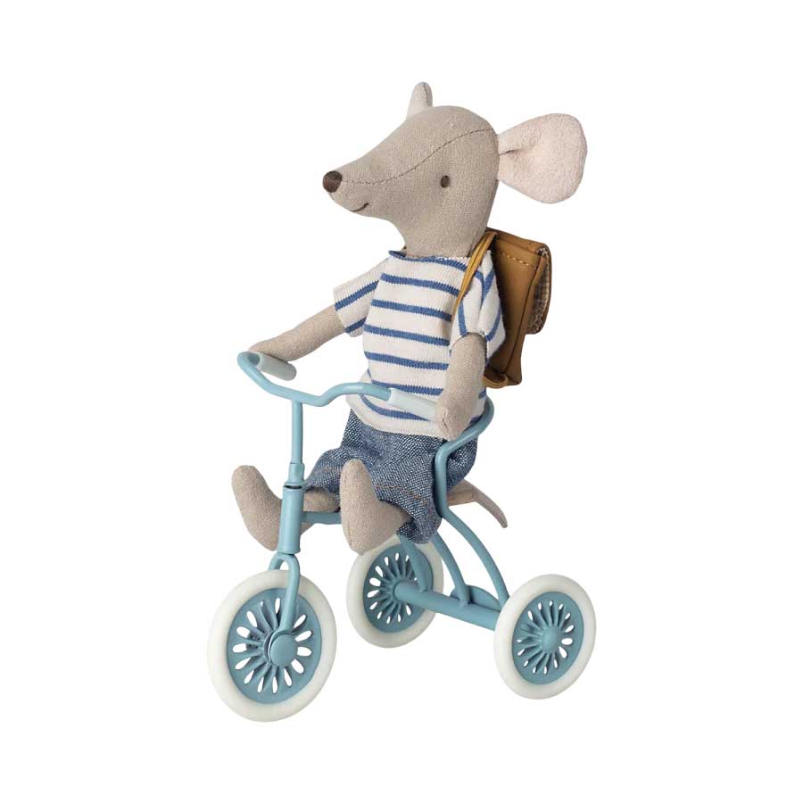 Maileg Mouse Blue Tricycle