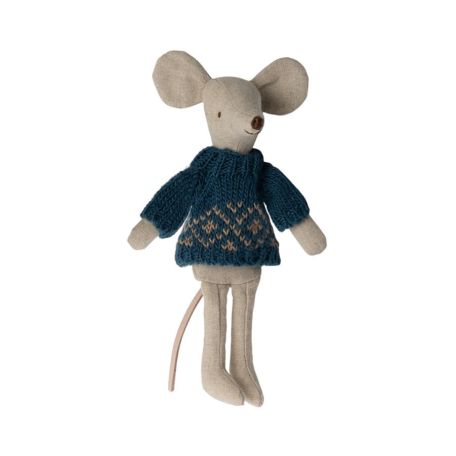 Maileg Dad Mouse in his lovely Knitted Sweater