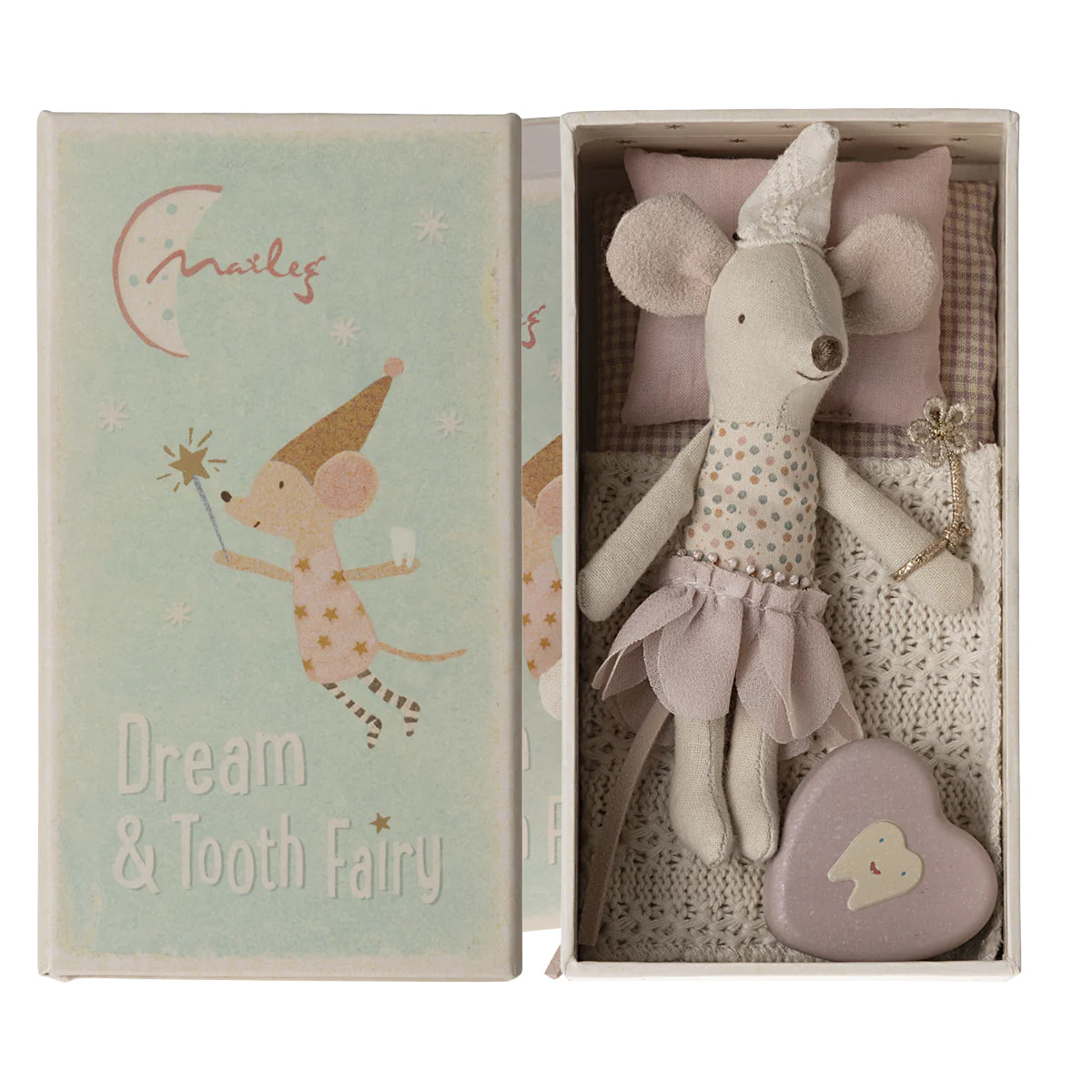 Maileg Little Sister Tooth Fairy Mouse In Matchbox