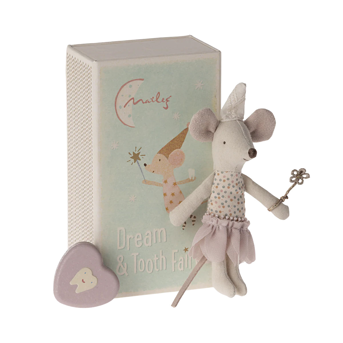 Maileg Little Sister Tooth Fairy Mouse In Matchbox