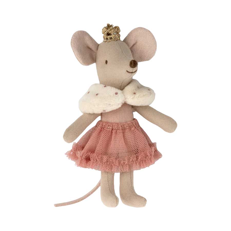 Maileg Little Sister in Matchbox Princess Mouse
