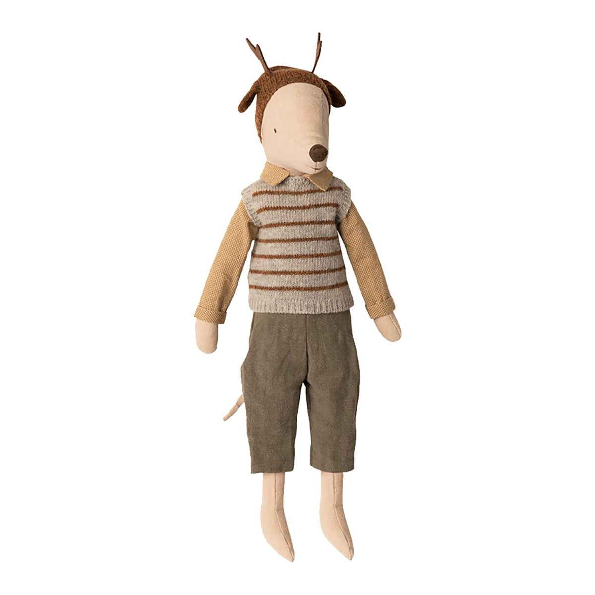 Maileg Maxi Mouse Boy with Deer Hat