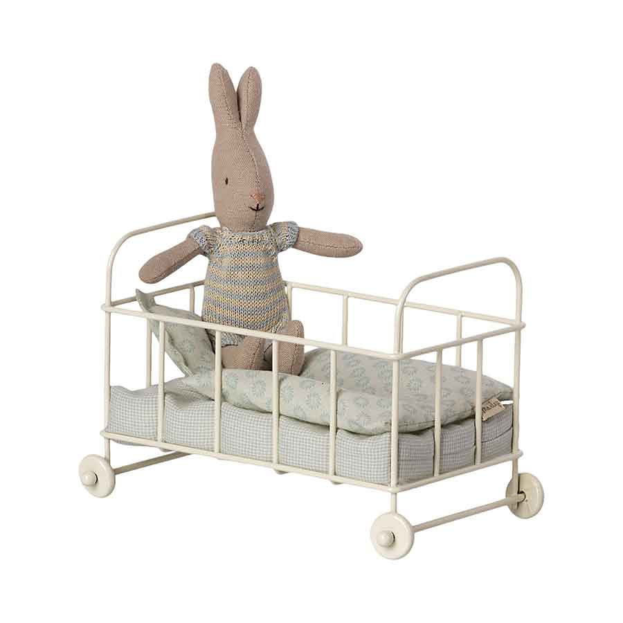 Maileg Micro Blue Cot Bed