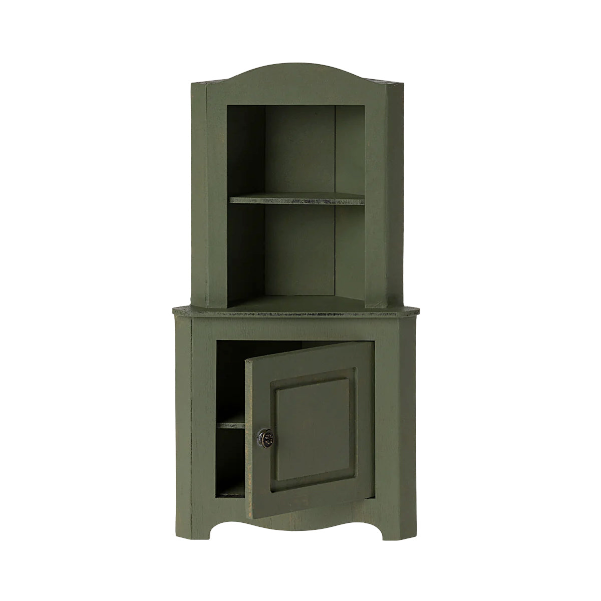 Maileg Miniature Dark Green Corner Cabinet