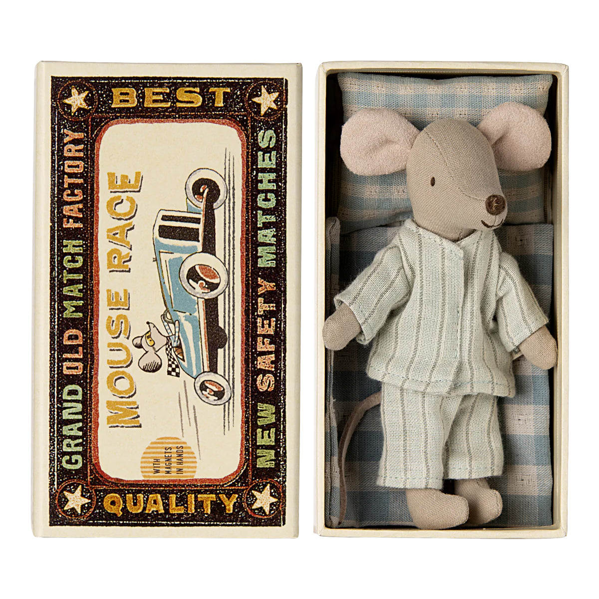 Maileg Mint Big Brother Mouse In Matchbox
