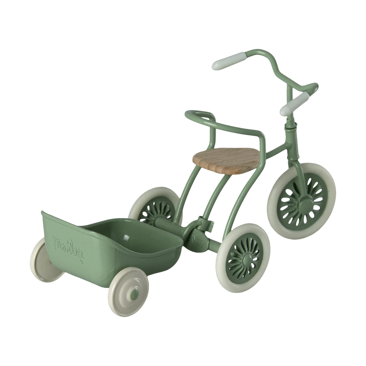 Maileg Mouse Green Tricycle Hanger and Maileg Tricycle