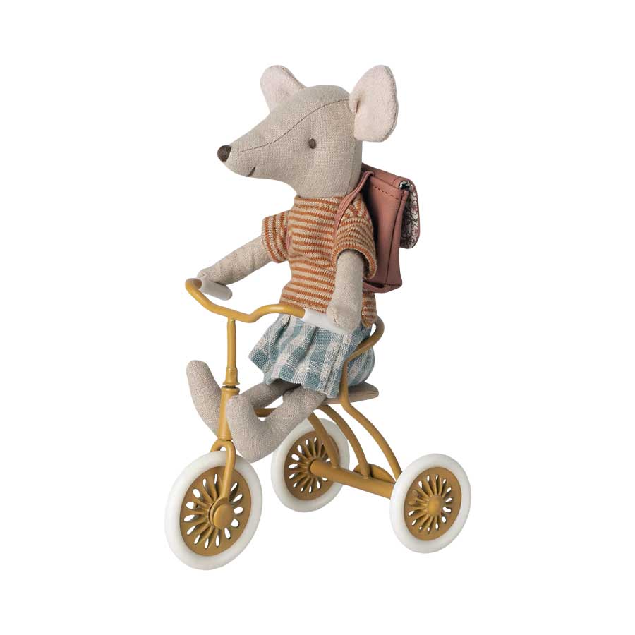 Maileg Mouse Ocher Tricycle