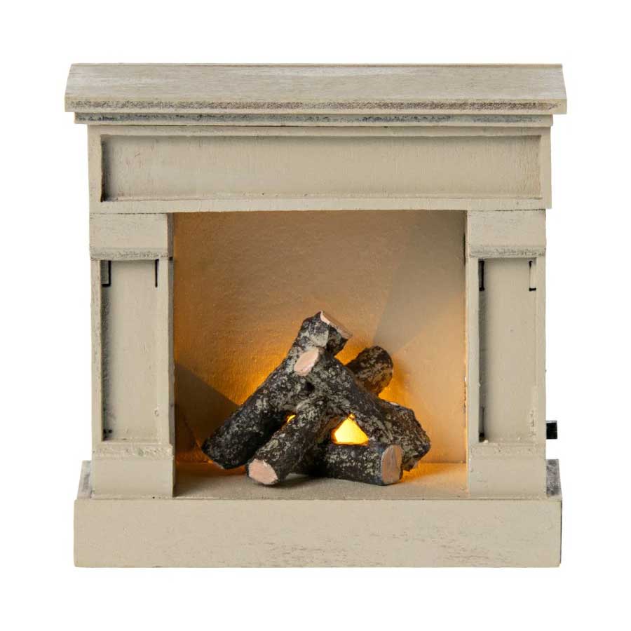 Maileg Mouse Off-White Fireplace
