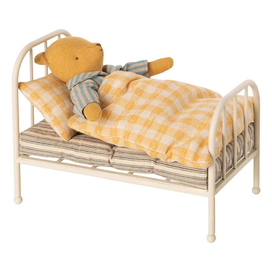 Maileg Teddy Junior Vintage Bed with Teddy