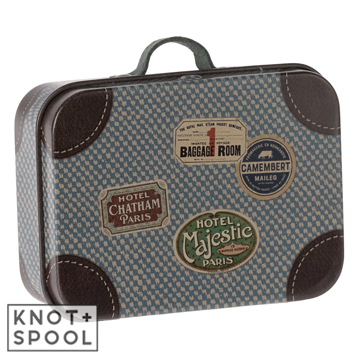 Maileg Blue Micro Suitcase Closed