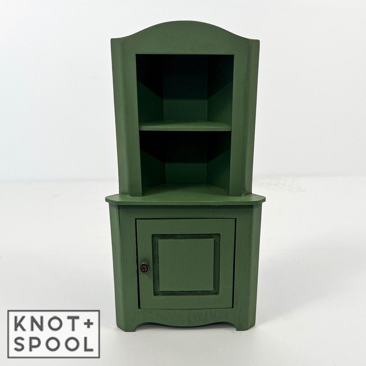 Maileg Miniature Dark Green Corner Cabinet