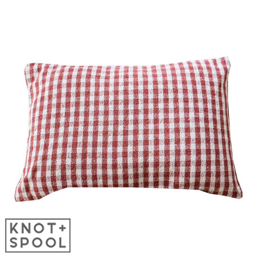 Red Gingham Pillow | 24" x 16"