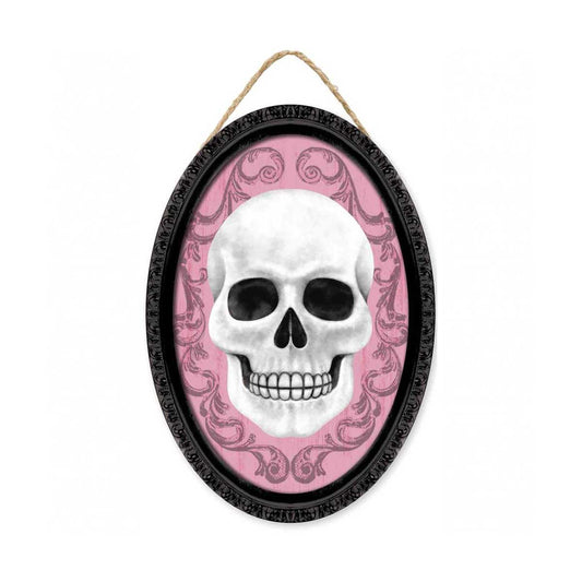 Spooky Pink Framed Skull