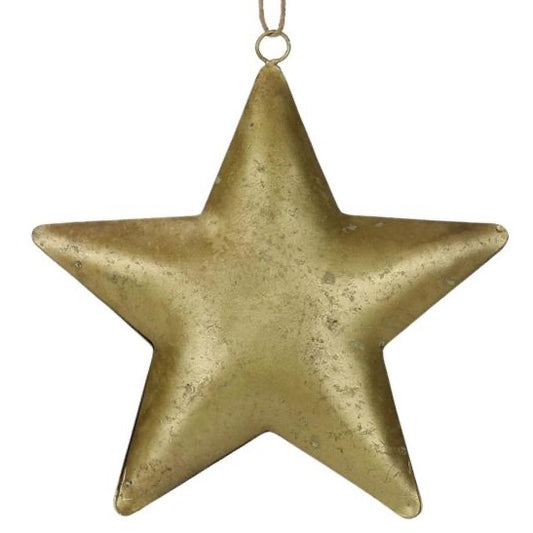 Gold Star Ornament - Gold Crackle Tin