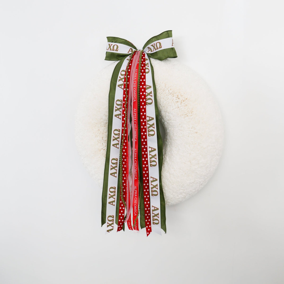 Alpha Chi Omega Ribbon Set With Bow - Knot and Spool