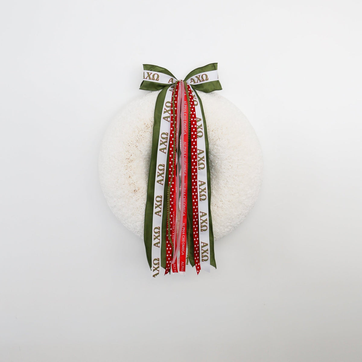 Alpha Chi Omega Ribbon Set With Bow - Knot and Spool