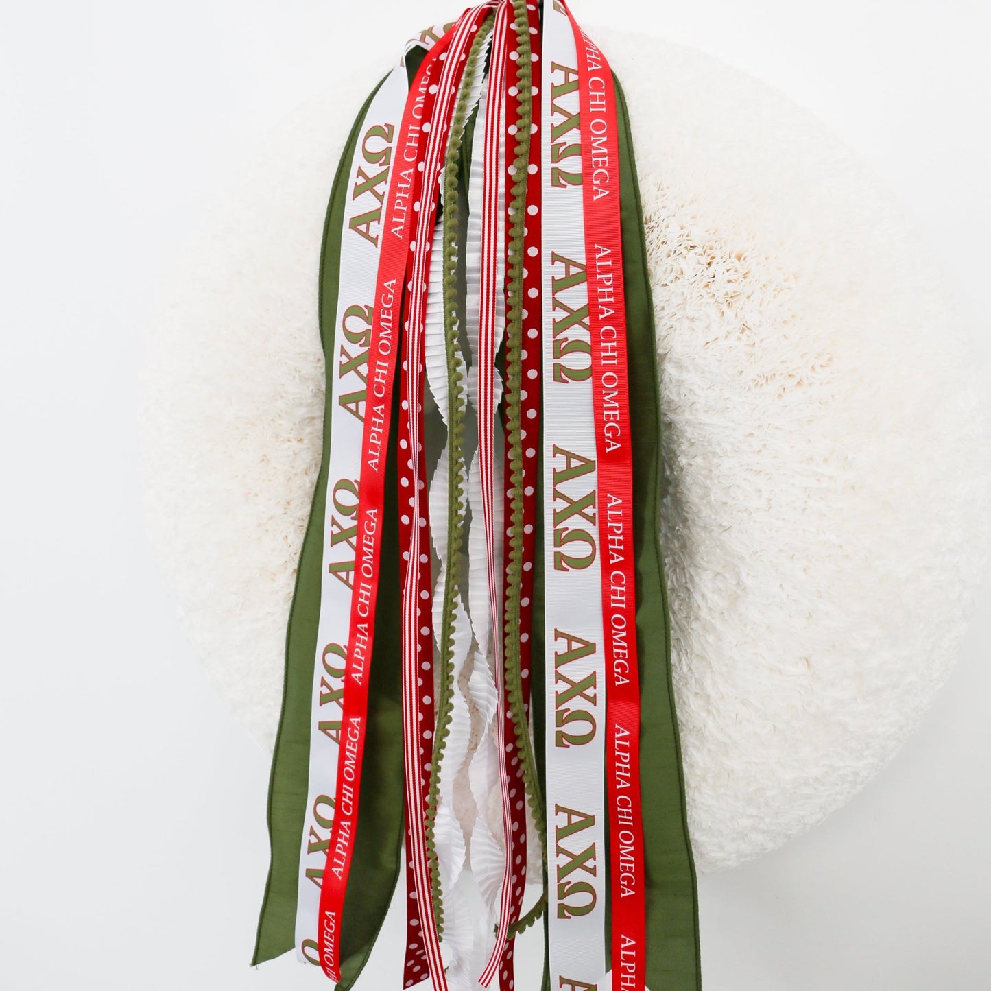 Alpha Chi Omega Ribbon Set Without Bow - Knot and Spool
