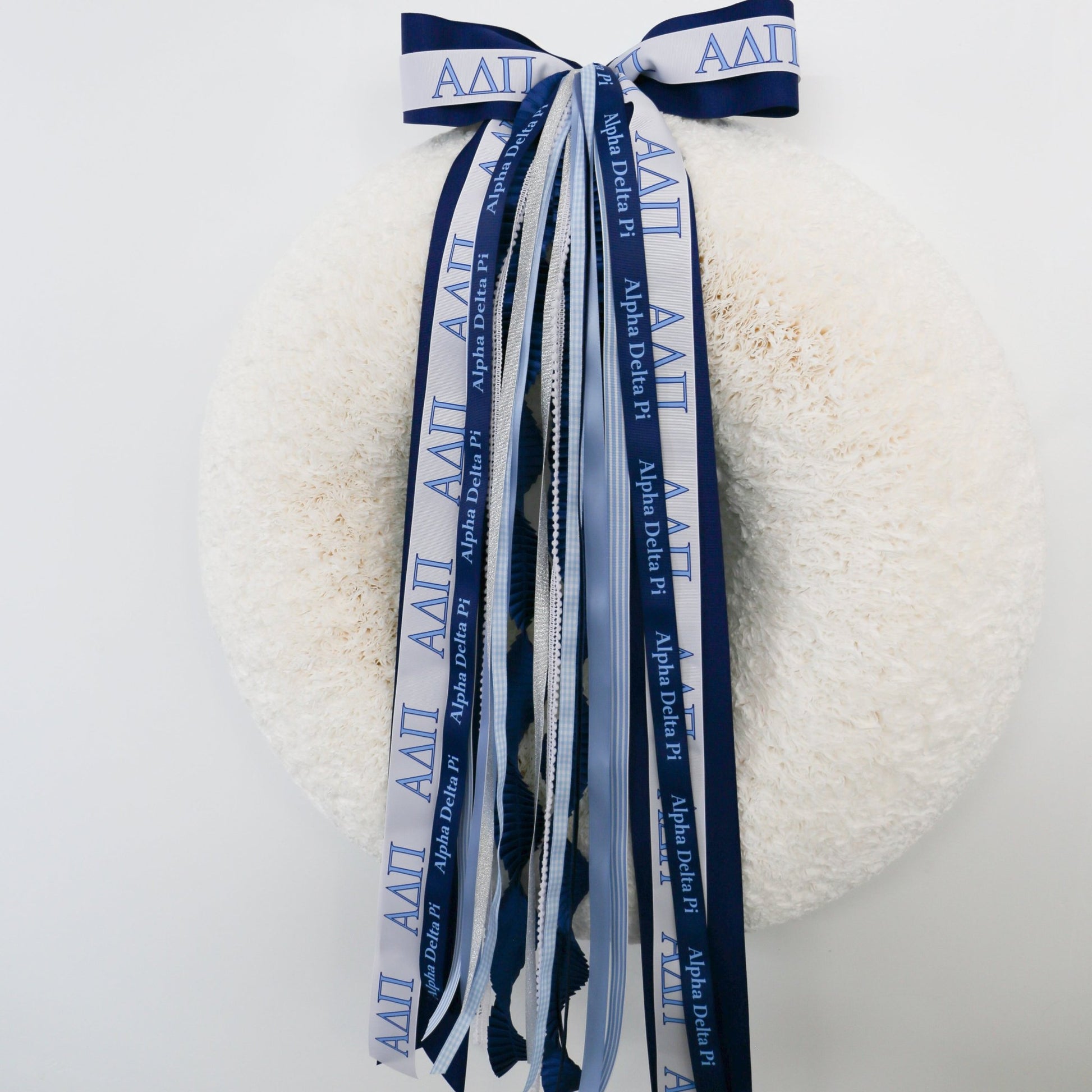 Alpha Delta Pi Ribbon Set With Bow - Knot and Spool