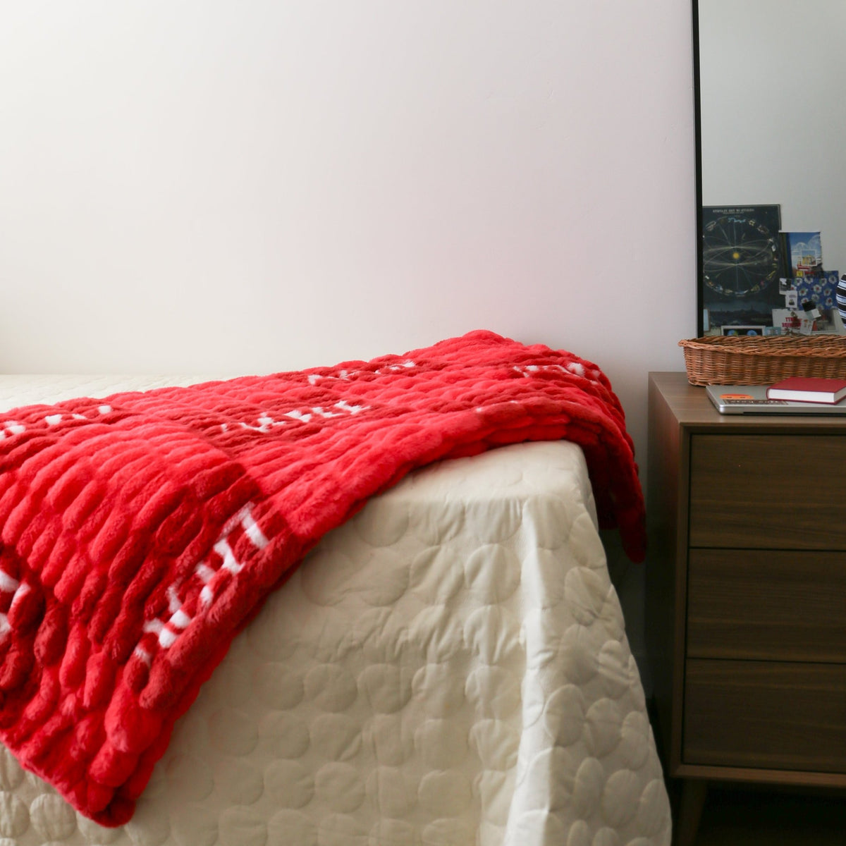 Alpha Omicron Pi 50" x 60" Luxury Double-Sided Faux Fur Throw Blanket - Knot and Spool