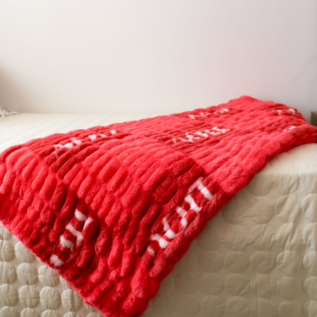 Alpha Omicron Pi 50" x 60" Luxury Double-Sided Faux Fur Throw Blanket - Knot and Spool