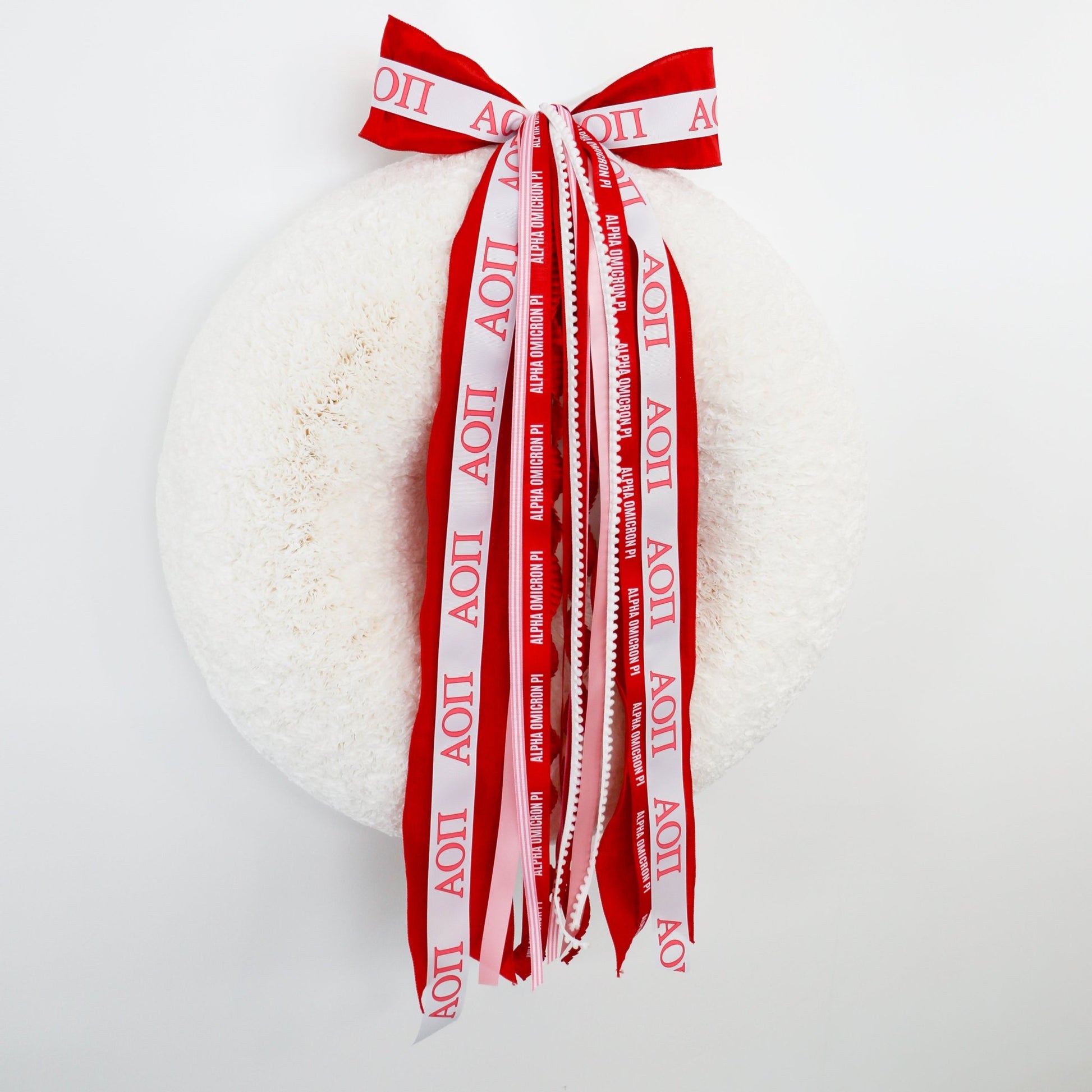 Alpha Omicron Pi Ribbon Set With Bow - Knot and Spool