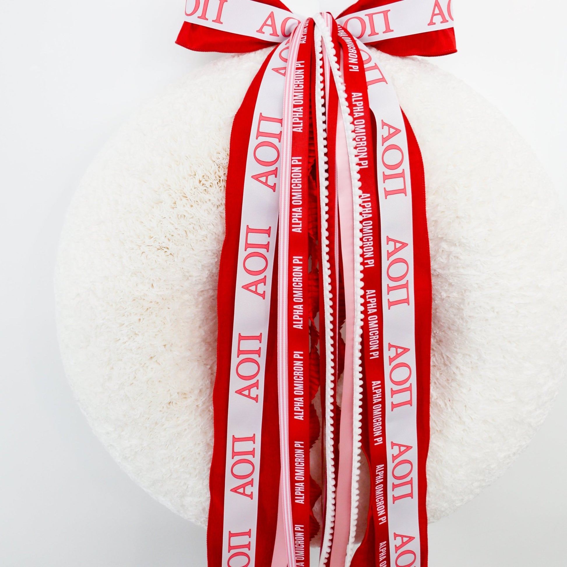 Alpha Omicron Pi Ribbon Set With Bow - Knot and Spool