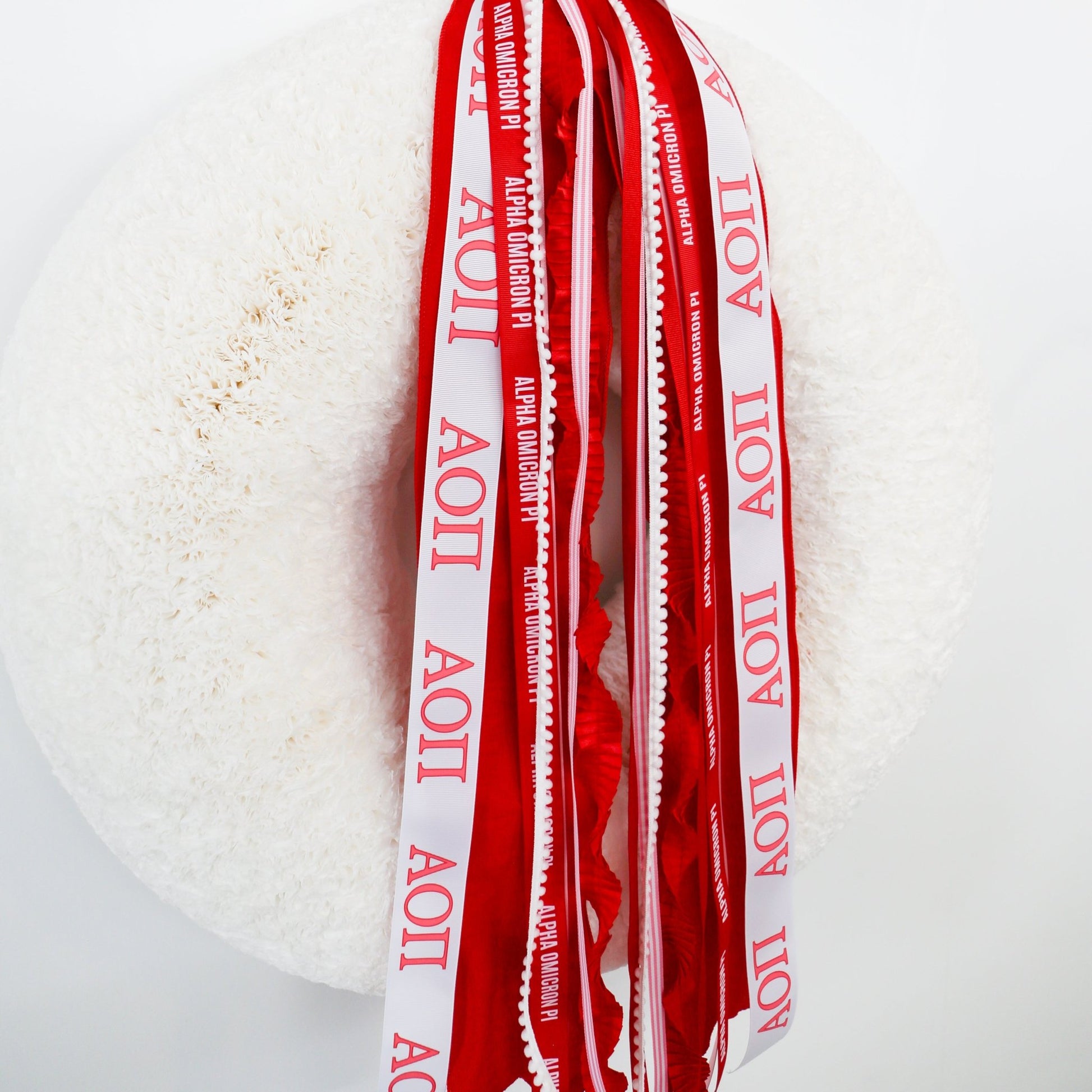 Alpha Omicron Pi Ribbon Set Without Bow - Knot and Spool
