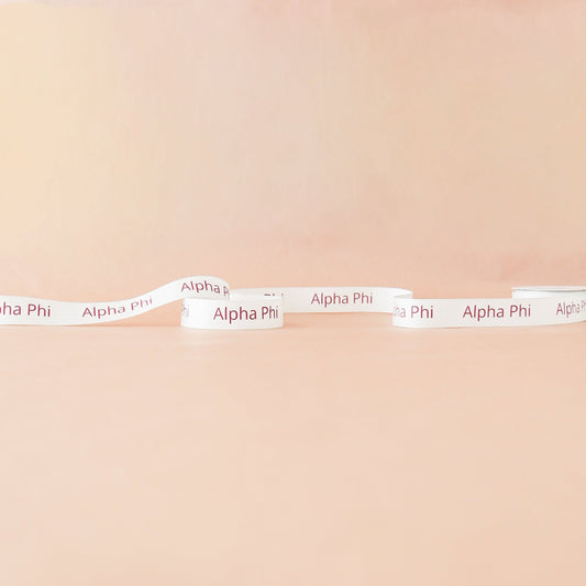 Alpha Phi Ribbon | 7/8" | By the Yard - Knot and Spool