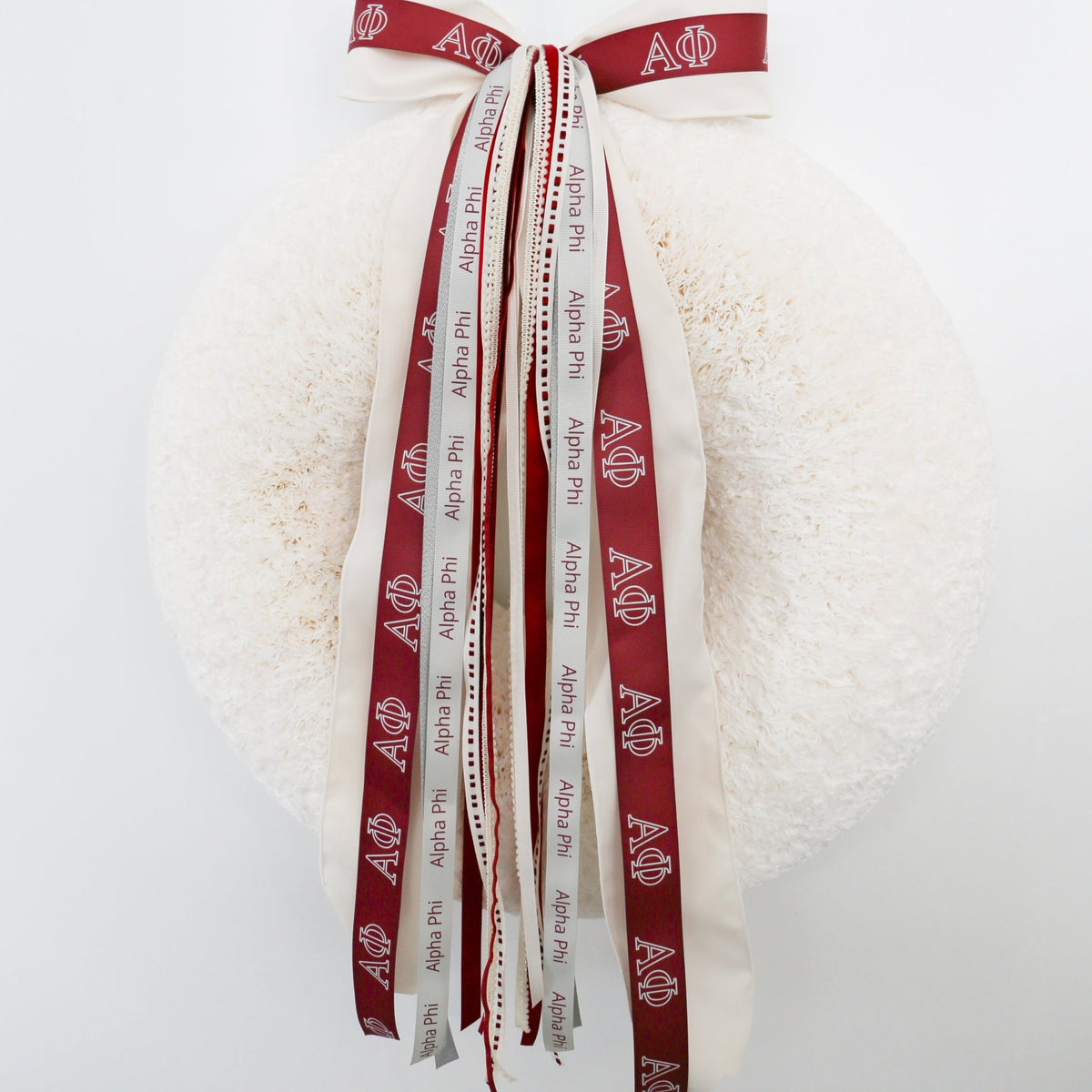 Alpha Phi Ribbon Set With Bow - Knot and Spool