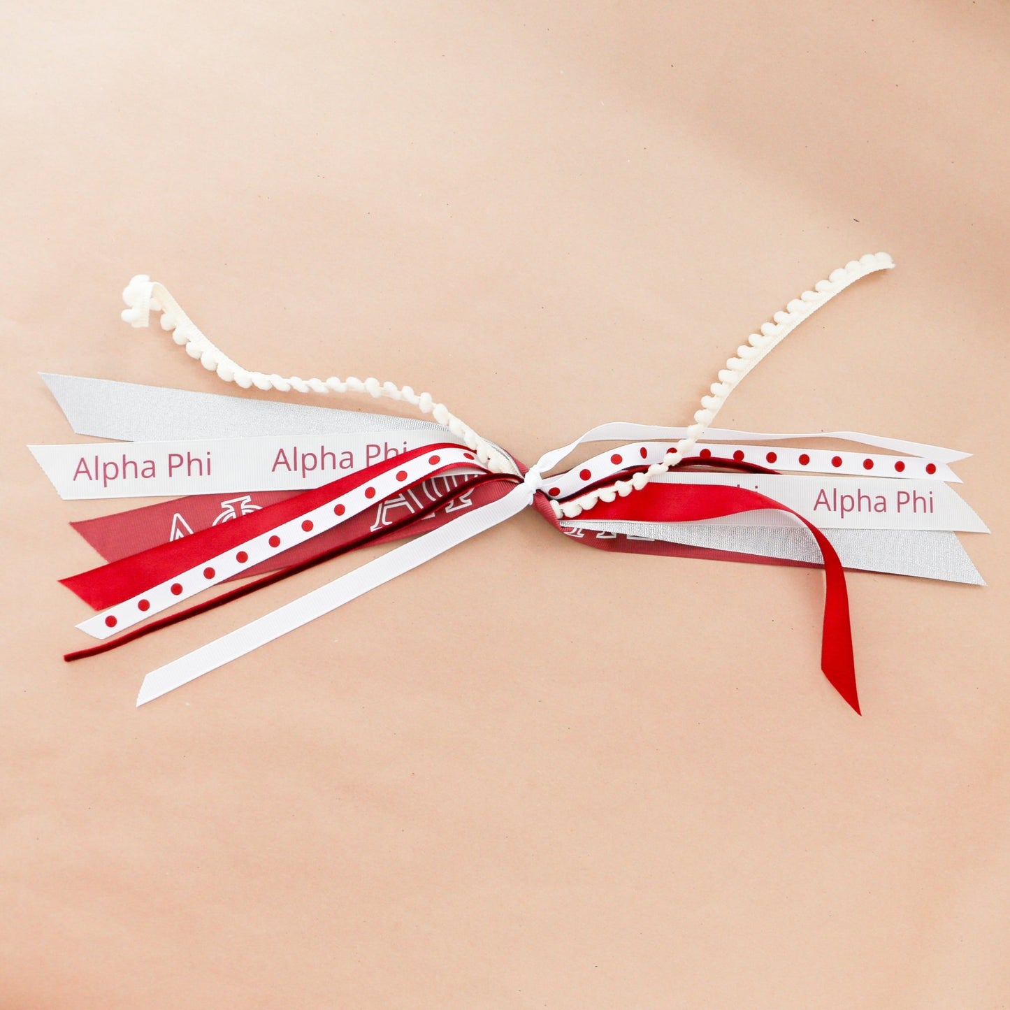 Alpha Phi Ribbon Tassel - Knot and Spool