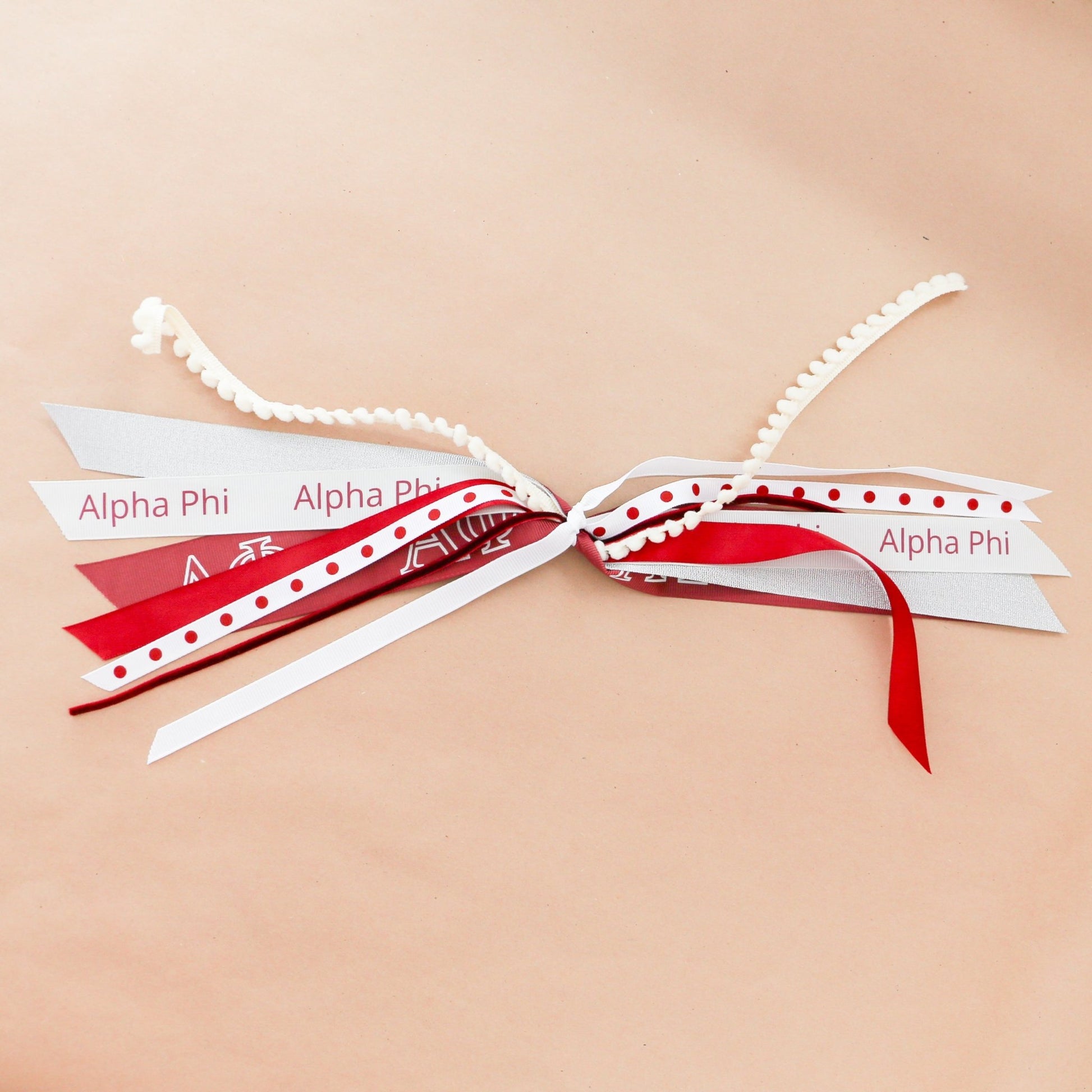 Alpha Phi Ribbon Tassel - Knot and Spool