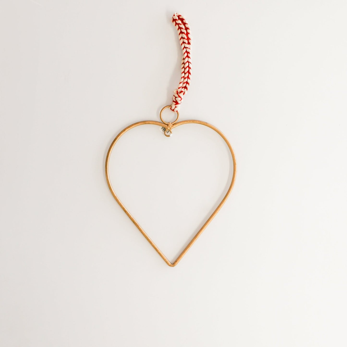 Antique Brass Heart Door Hanger | 9 x 11 inches - Knot and Spool