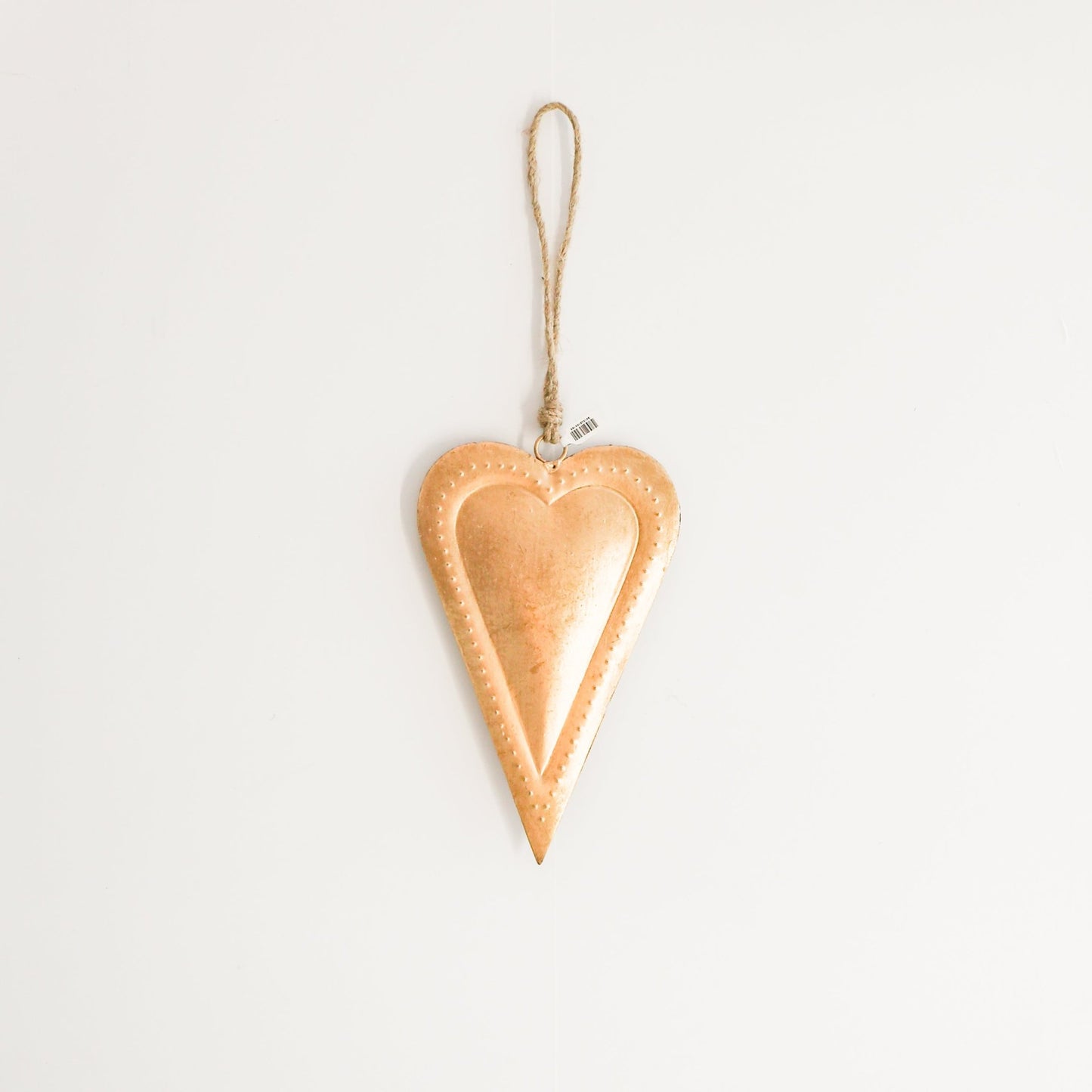 Antique Brass Metal Heart | 5.25 x 8.5 inches - Knot and Spool