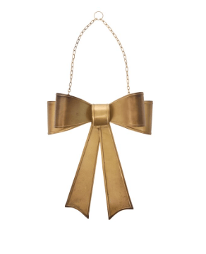 Antique Gold Metal Bow - Knot and Spool