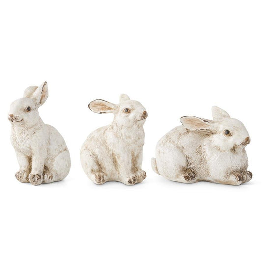 Assorted Small Gray Resin Bunnies (3 Styles) - Knot and Spool