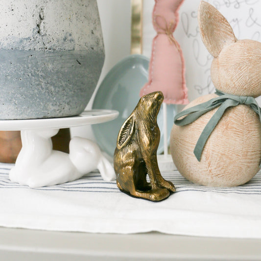 Bea Bunny | Antiqued Gold Finish | 4.5 - inch - Knot and Spool