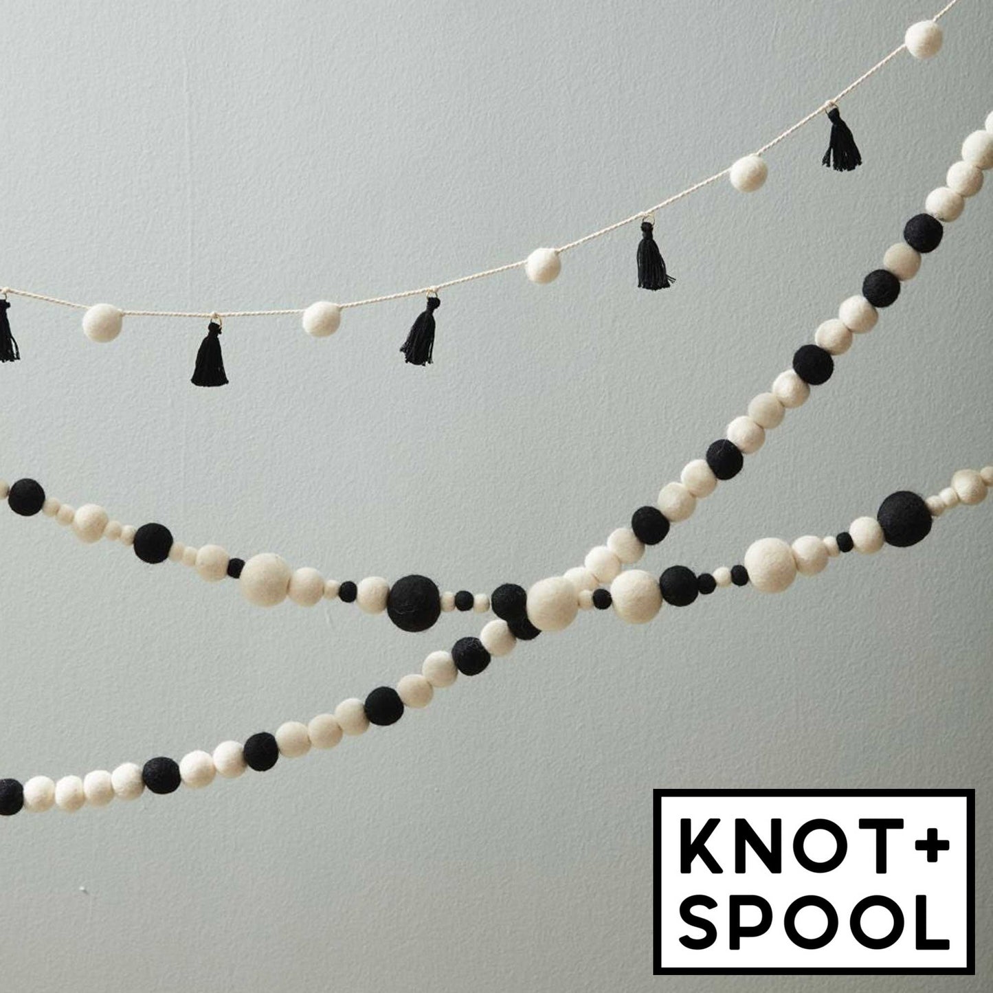 Black and White Candy Garland | 72" - Knot and Spool