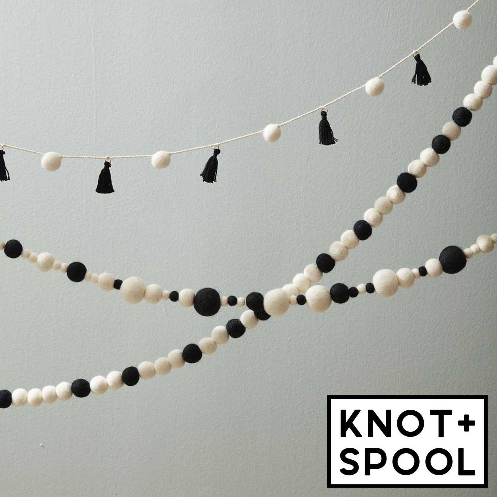 Black and White Candy Garland | 72" - Knot and Spool