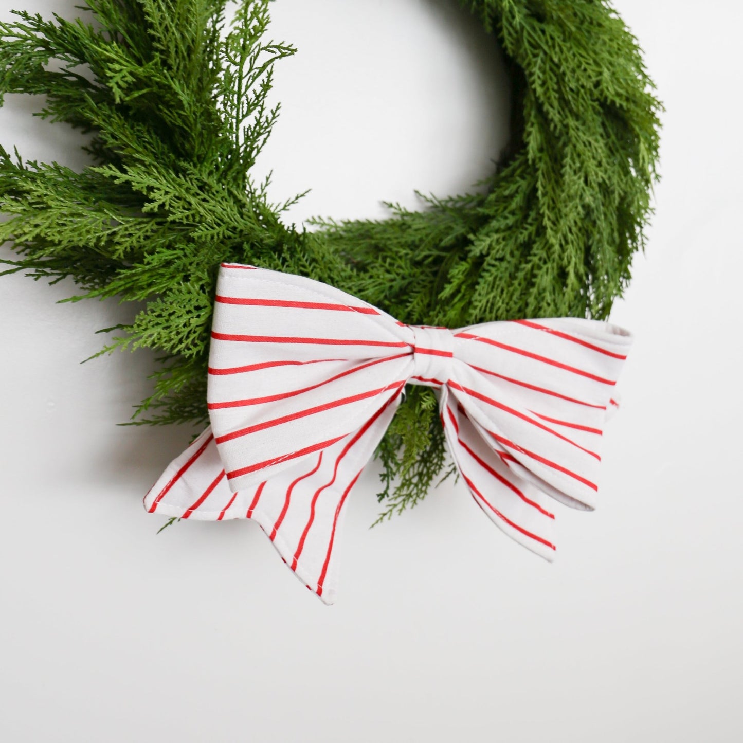 Candy Cane Stripe Bow | 15.5 - inch - Knot and Spool
