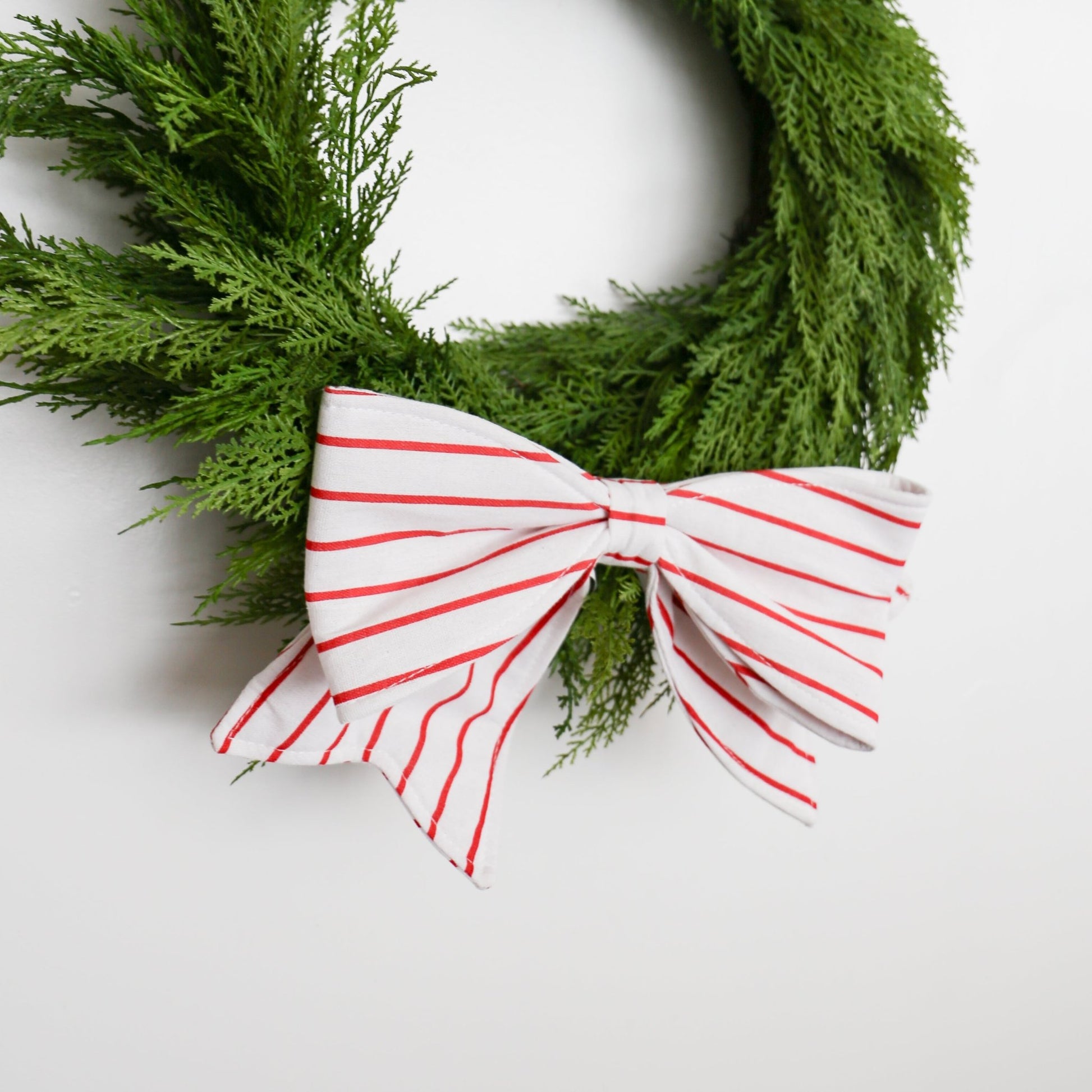 Candy Cane Stripe Bow | 15.5 - inch - Knot and Spool