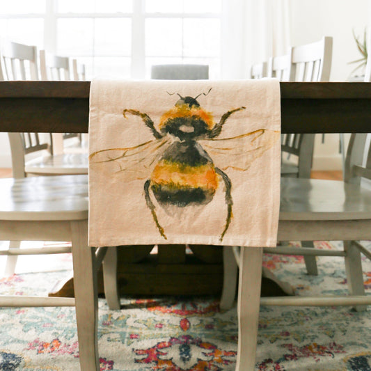 Canvas Honeybee Table Runner | 14 x 84 - inch - Knot and Spool