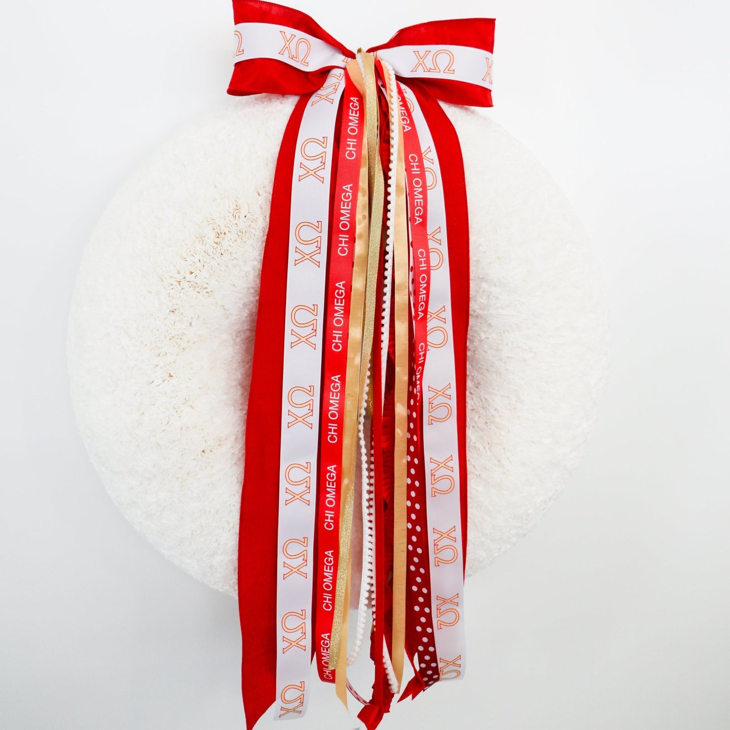 Chi Omega Ribbon Set With Bow - Knot and Spool