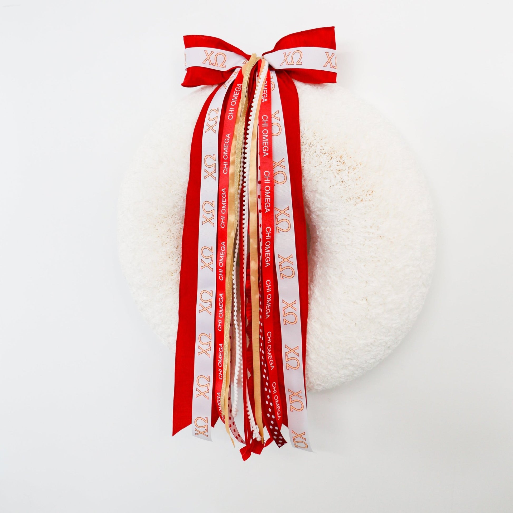 Chi Omega Ribbon Set With Bow - Knot and Spool