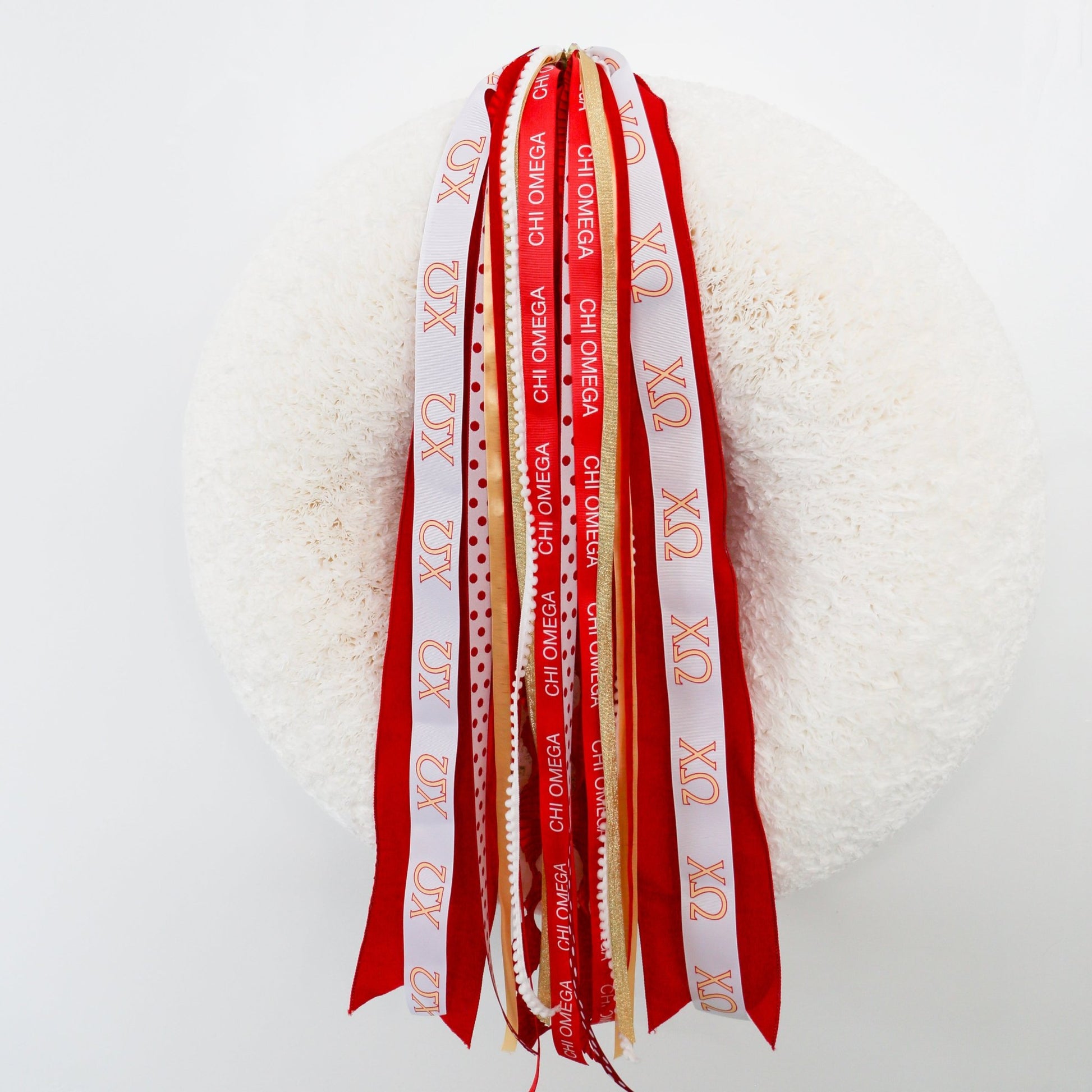 Chi Omega Ribbon Set Without Bow - Knot and Spool