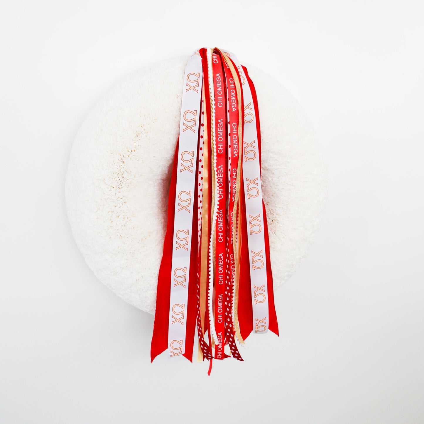 Chi Omega Ribbon Set Without Bow - Knot and Spool