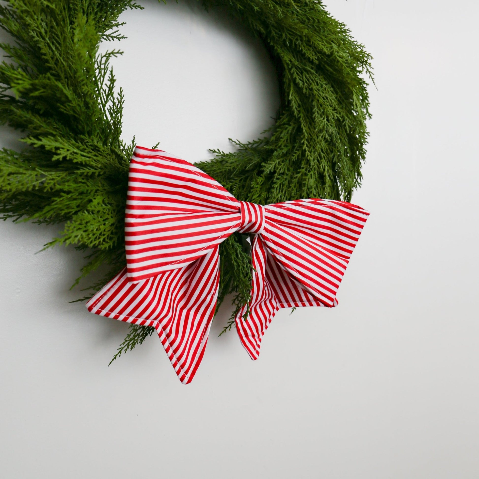 Classic Holiday Stripe Bow | 15.5 - inch - Knot and Spool