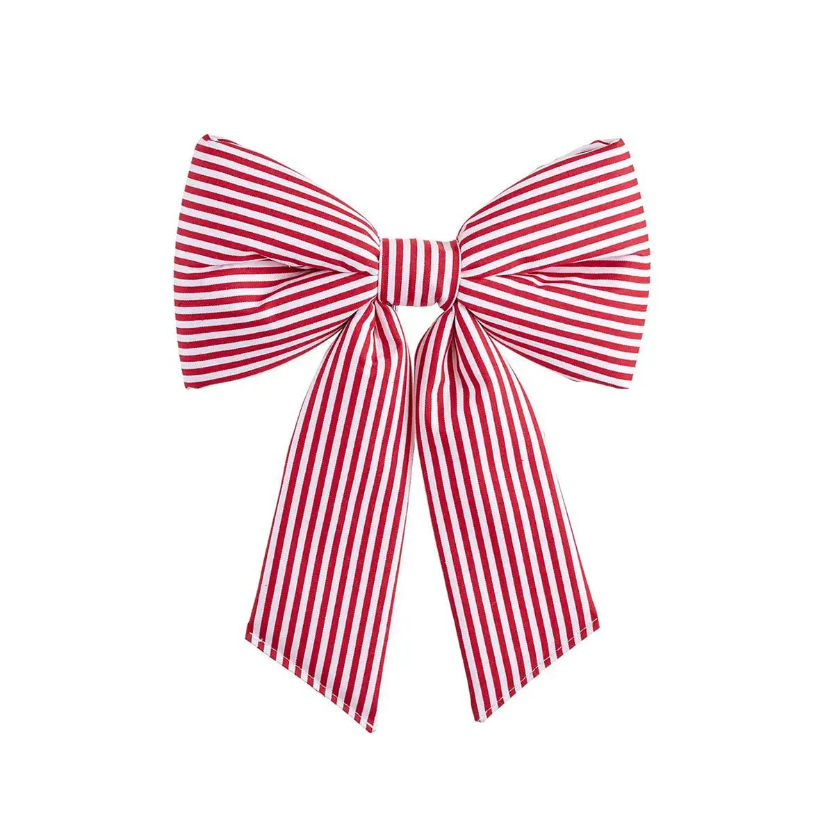 Classic Holiday Stripe Double - Tail Bow | Small - Knot and Spool