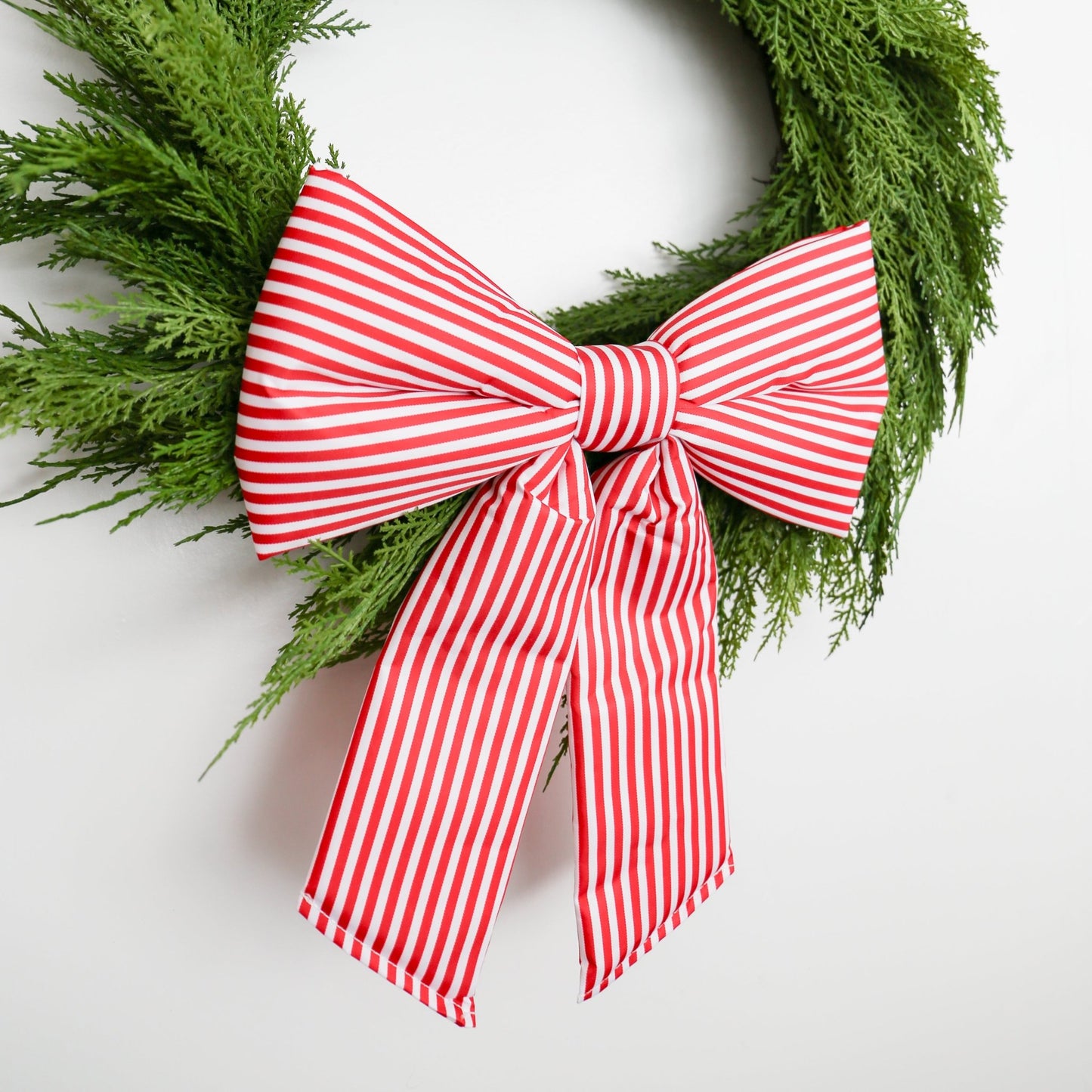 Classic Holiday Stripe Double - Tail Bow | Small - Knot and Spool